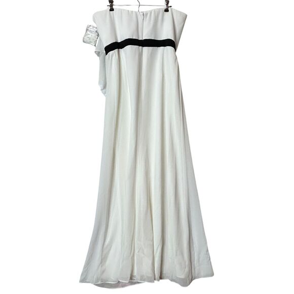 Social Bridesmaids Strapless NU-Georgette Dress Ivory 8174BL Women's 16 NWT - Picture 4 of 10